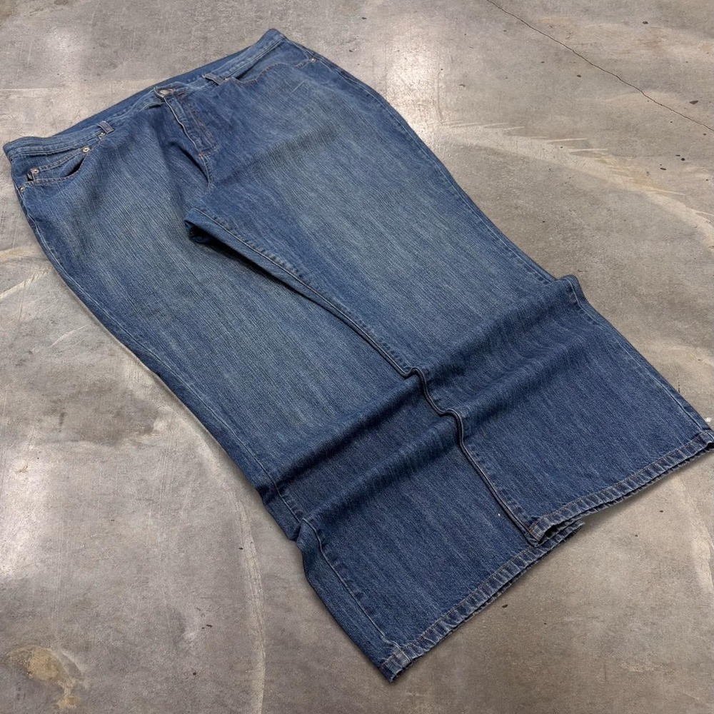 Vintage Polo Ralph Lauren Jeans Co Wide Leg Baggy Denim Blue Women 22W